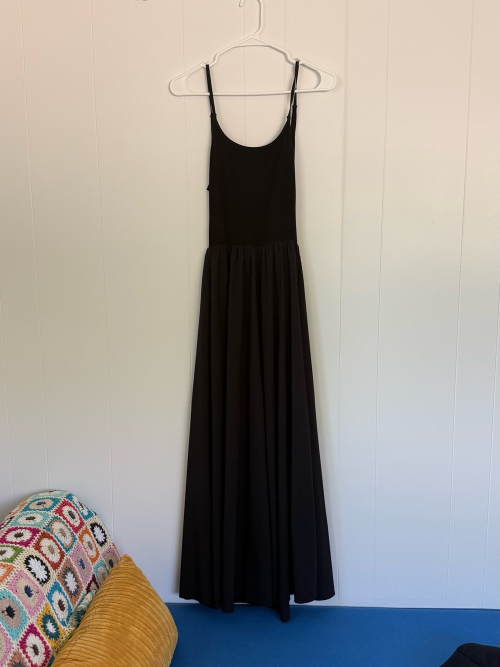 Black Sleeveless Maxi Dress - Classic Scoop Neck
